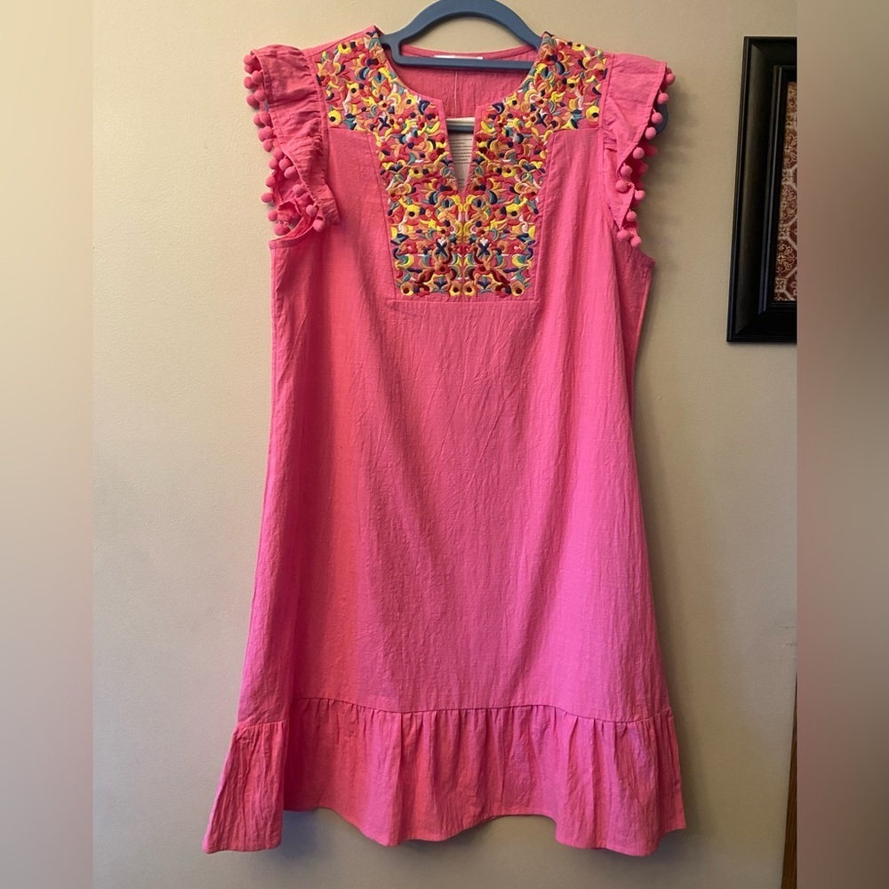 Kirundo pink embroidered dress 🆕